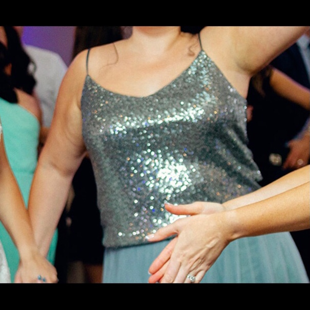 Sequin Charcoal Top (bridesmaid)